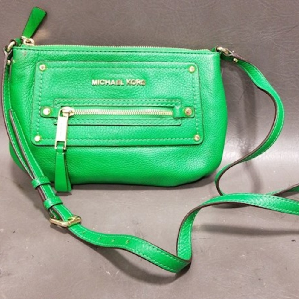 Michael Kors Green Pebbled Purse